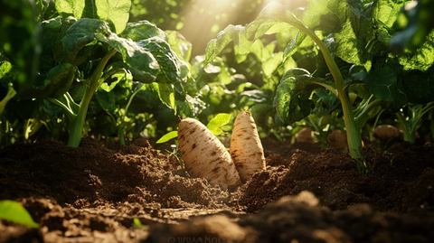 秋日田野山药景