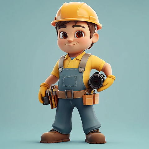 卡通开心工匠头像