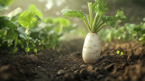 种在地里的白萝卜
