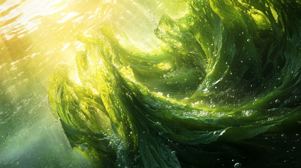 绿色色彩变幻金色波纹