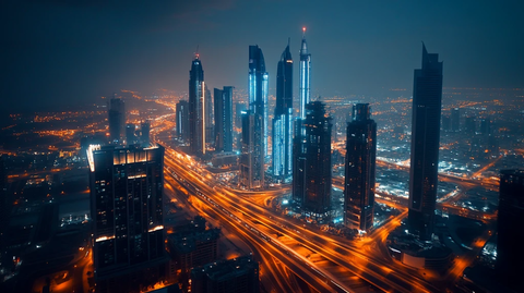 阿布扎比城市夜景