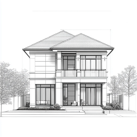 新中式别墅自建房建筑