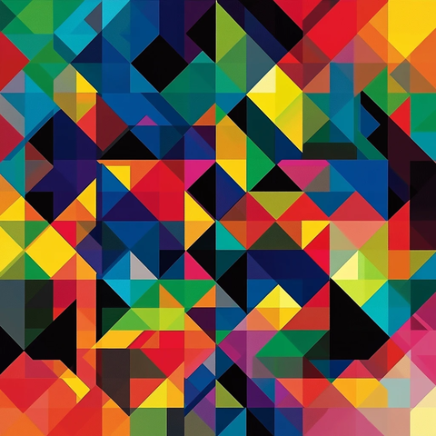 炫彩多边形底纹