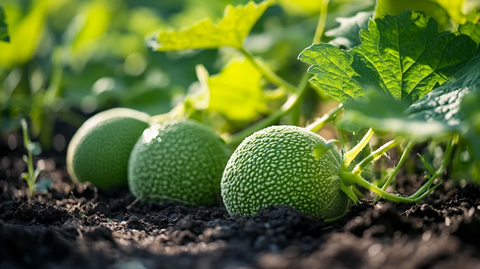 瓜园生长绿色蔬菜