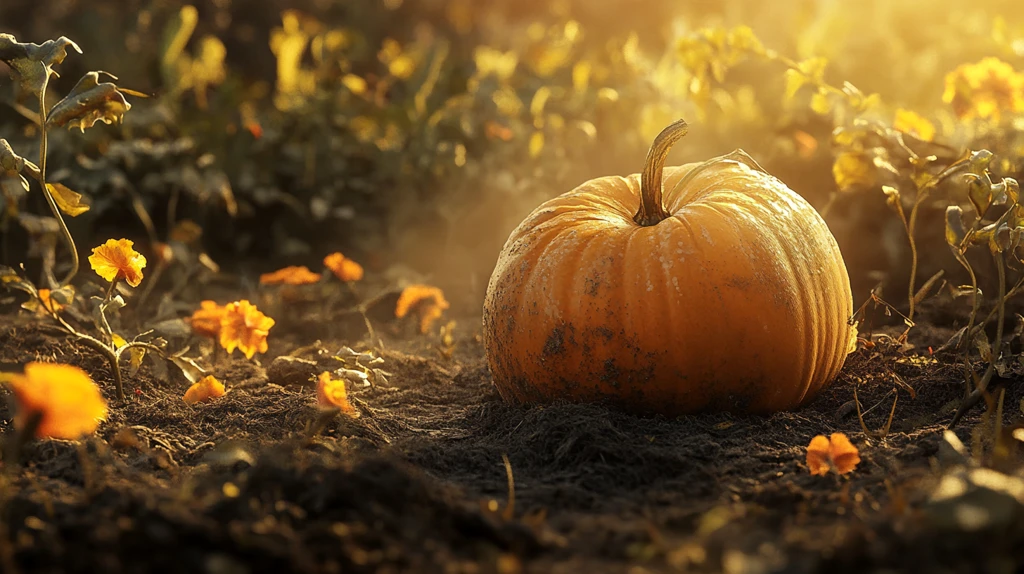 长在地上的南瓜