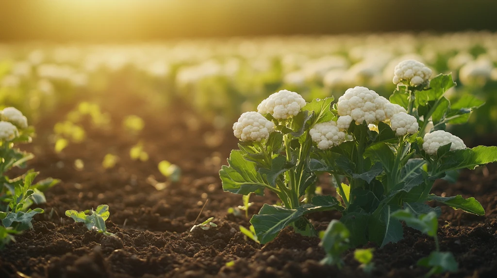 夕阳下的小白花