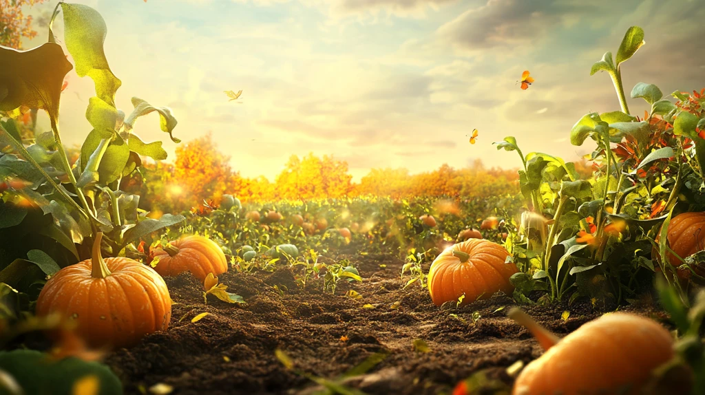 乡村南瓜田园风光