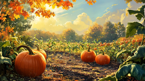 乡村南瓜田园风光