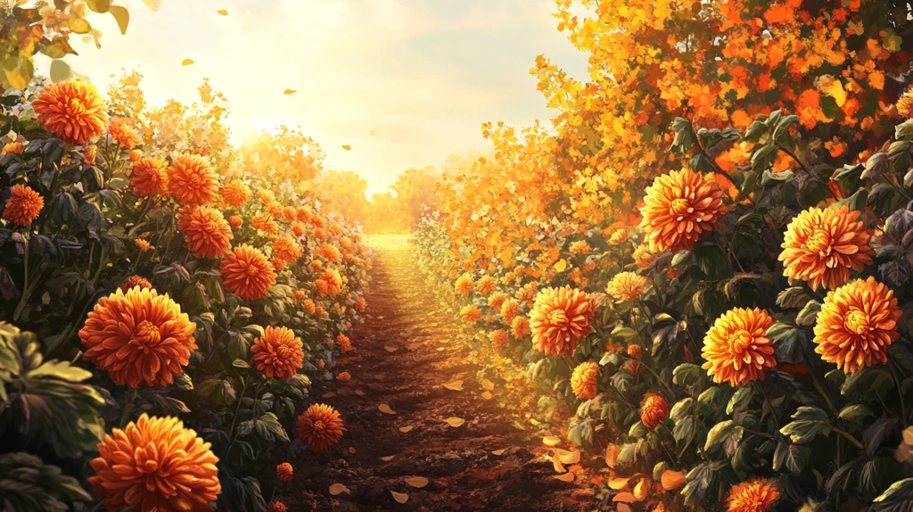 唯美梦幻花田场景