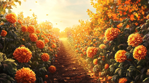 唯美梦幻花田场景