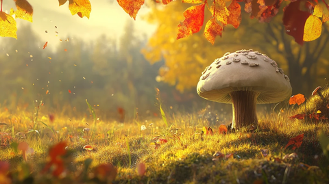 梦幻蘑菇背景
