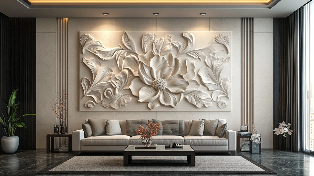 浮雕背景墙效果图