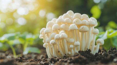 秋日田野蘑菇长