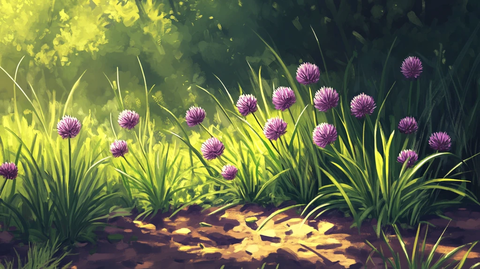 插图配图石蒜绿草地