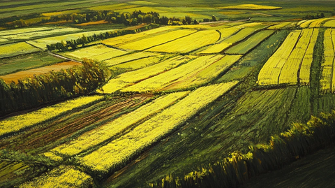 大地油菜花色块