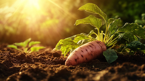 长在土里的红萝卜