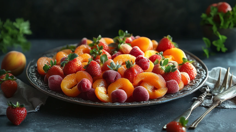 盘装双色小番茄特写