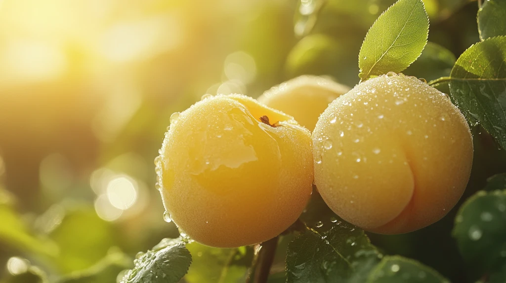 麦黄杏高清特写