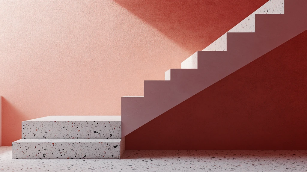 红色物业楼梯墙