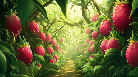 莲雾果包装插画