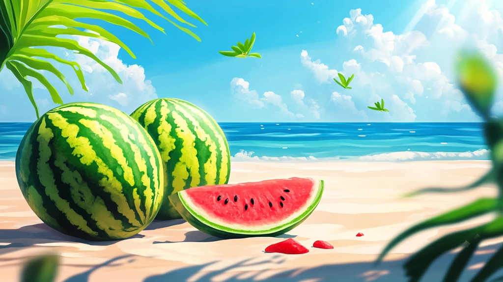 夏日西瓜插画