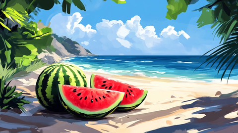 夏日西瓜插画