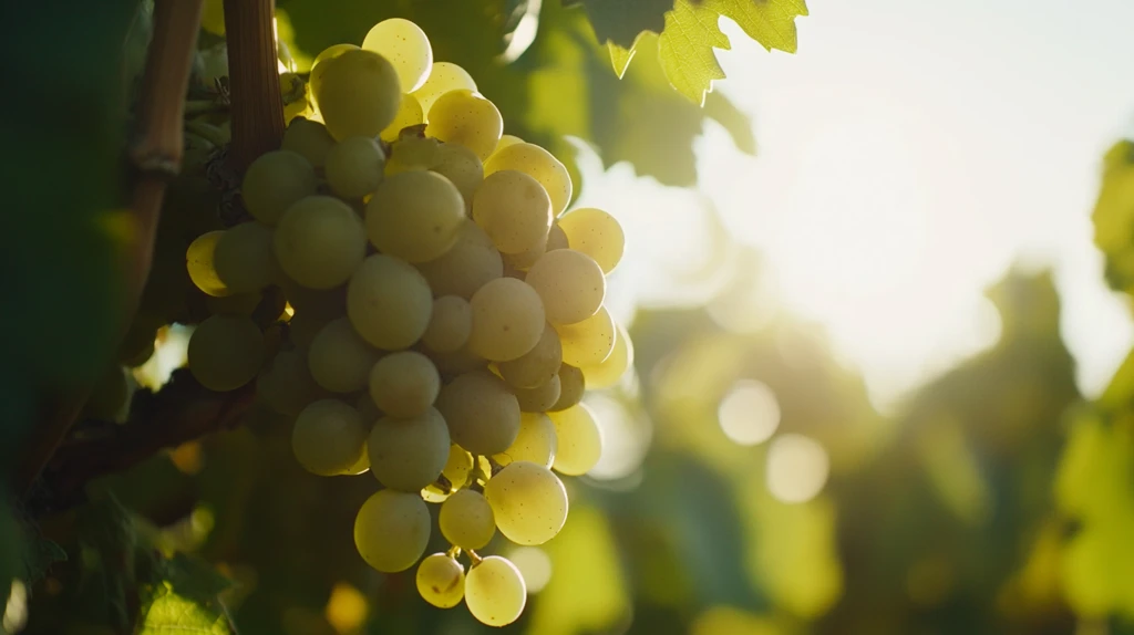 阳光照耀下的葡萄