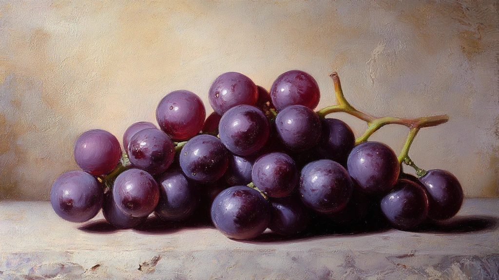写实葡萄画