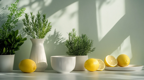 柠檬与新鲜果蔬