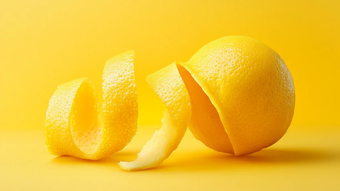 新鲜柠檬与果皮