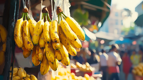 香蕉摆摊