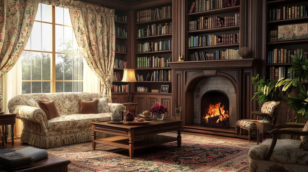 壁炉书柜书刊书橱