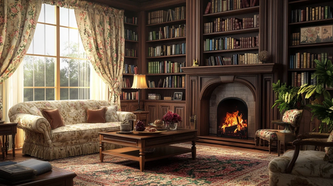 壁炉书柜书刊书橱