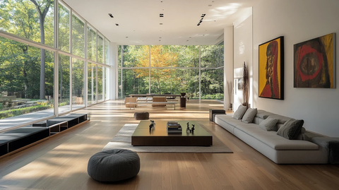 大气客厅落地门窗场景