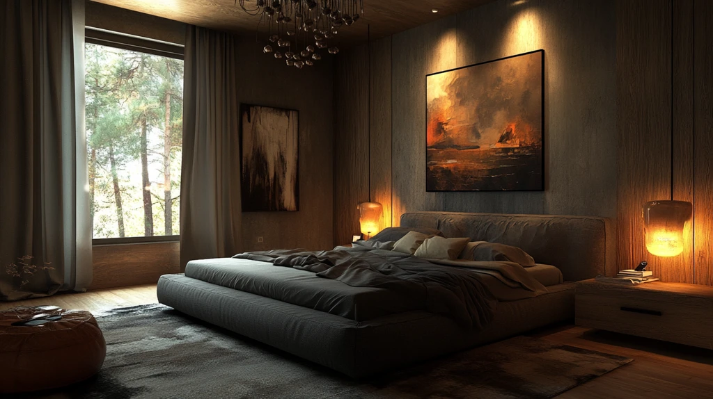 现代主卧效果图