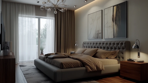 现代主卧效果图