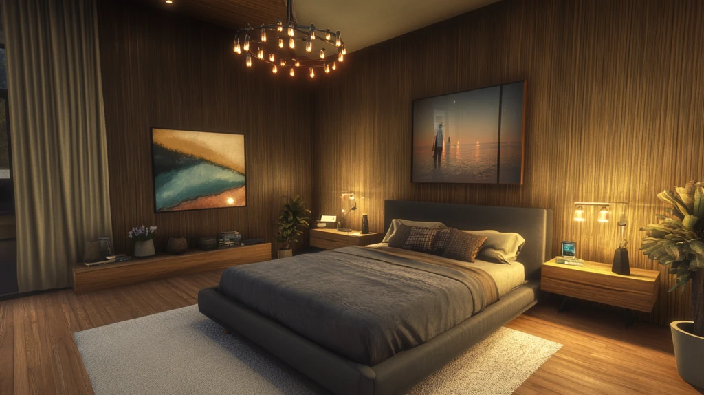 场景效果图卧室