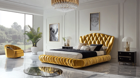 轻奢软包真皮床