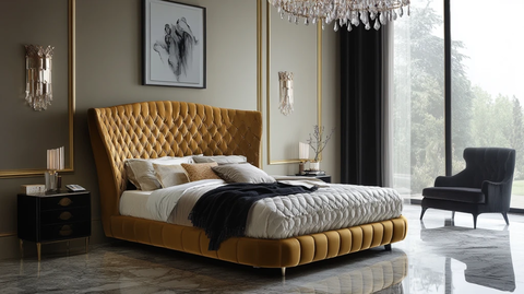 轻奢软包真皮床