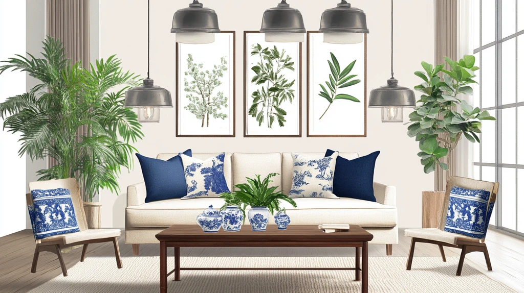 蛇形植物客厅装饰插图