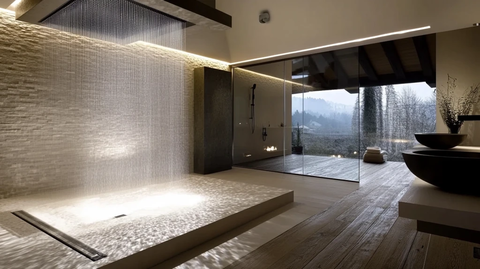 白色大理石浴室