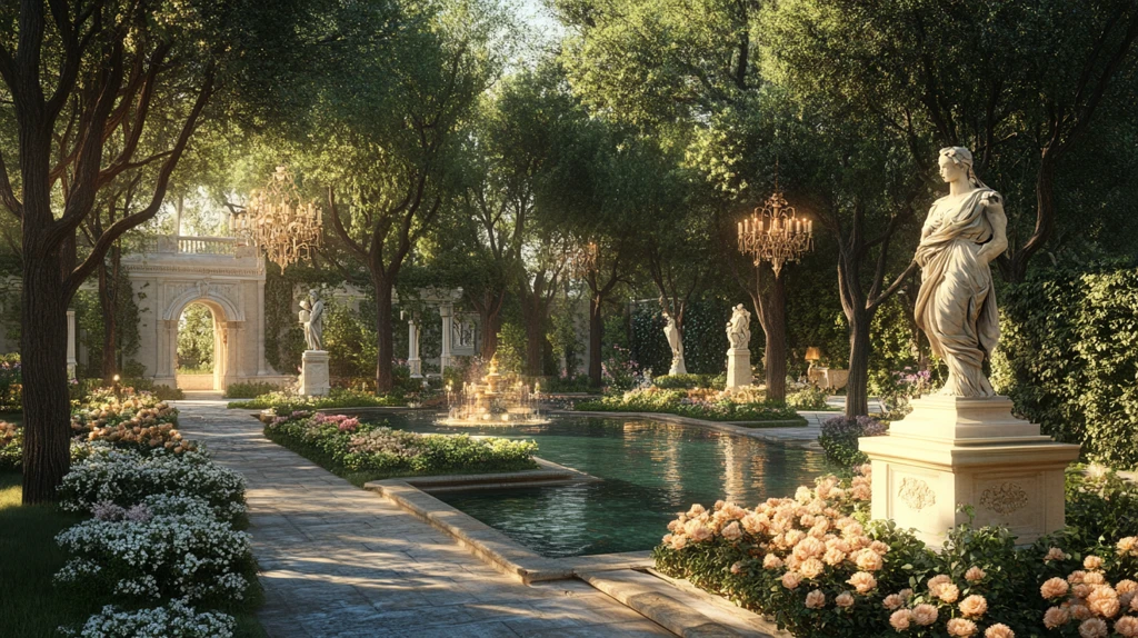 法式洋房园林小品