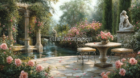 欧式油画花园