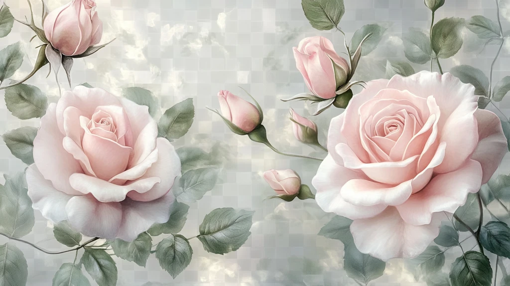 立体玫瑰花藤背景