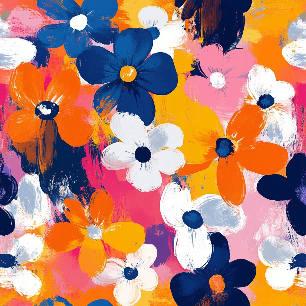 抽象艺术花朵背景画