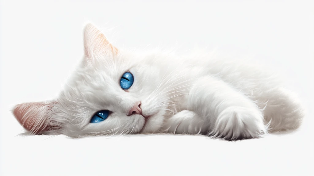 写实猫毛茸茸宠物插画