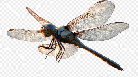 透明蜻蜓飞行姿态