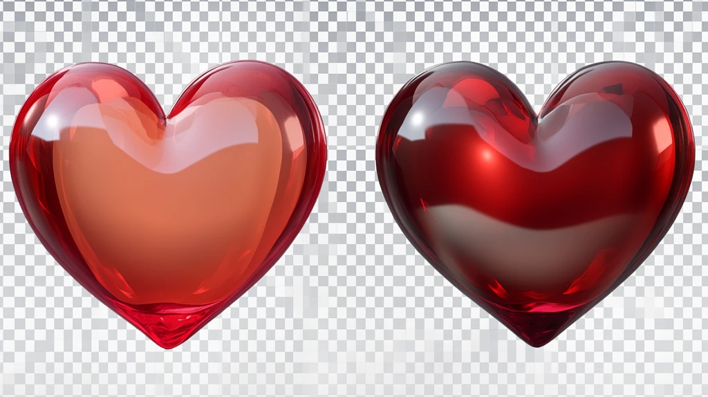 红心立体光影设计