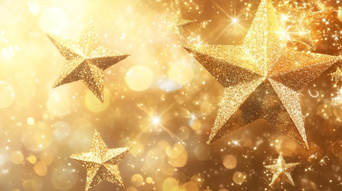 金色星星金属色背景墙