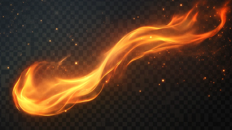 色带彩带火焰线条曲线